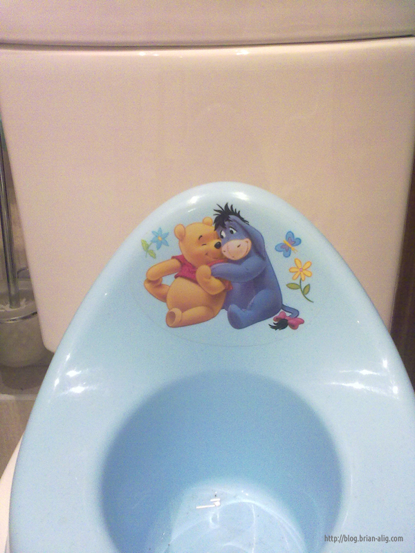 Детское голубое сидение для туалета