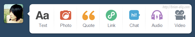 New style of Tumblr post icons