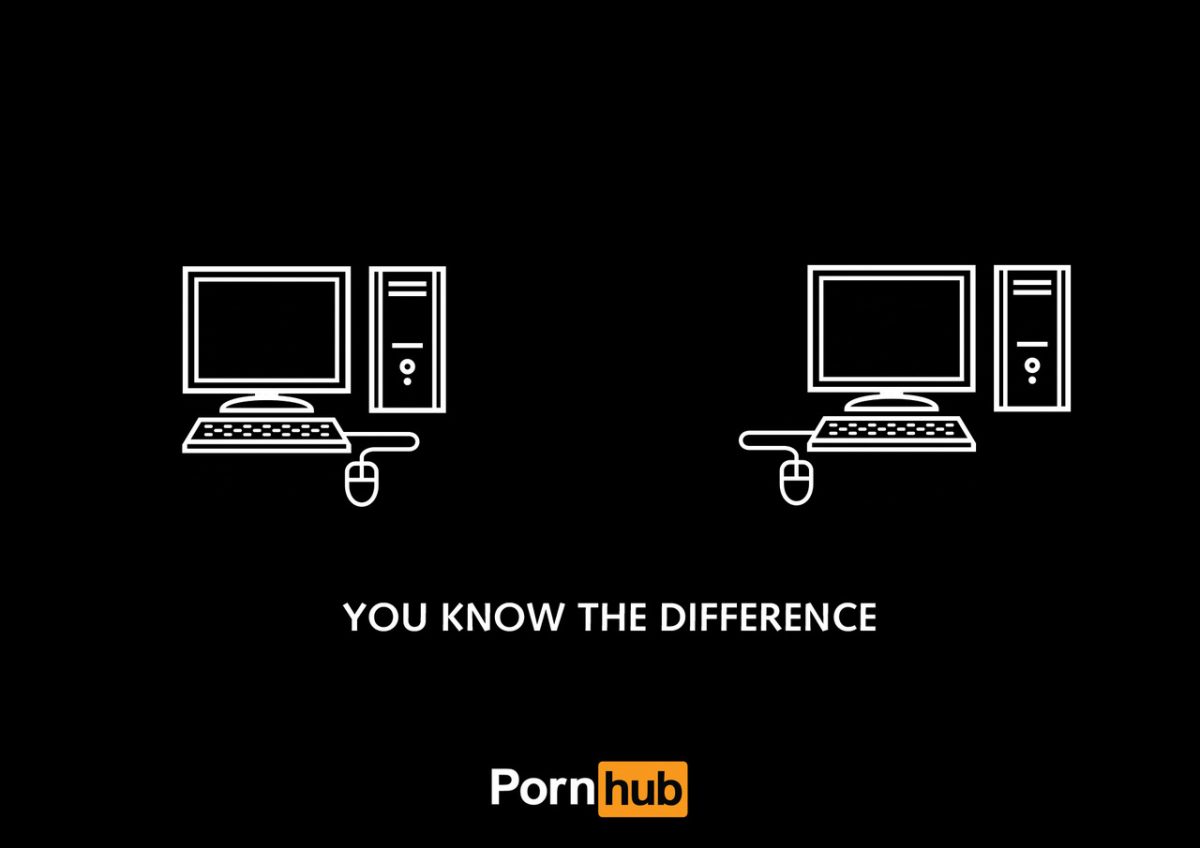 Creative PornHub advertising